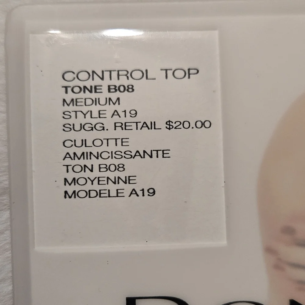 Donna Karan New York The Nudes Tone B08 Medium Control Top Enhamced Fit A19 New
